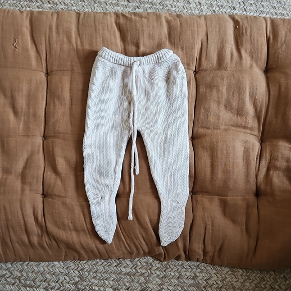 Illoura The Label Kids Pink Chunky Knit Footed Leggings - Picture 1 of 5